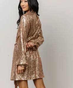 SL Novi Sequin Mini Dress | Rose Gold Dresses