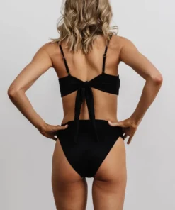 BJB Oakland Ribbed Bikini Bottoms | Black Boho 10 BJB Oakland Ribbed Bikini Bottoms | Black Boho