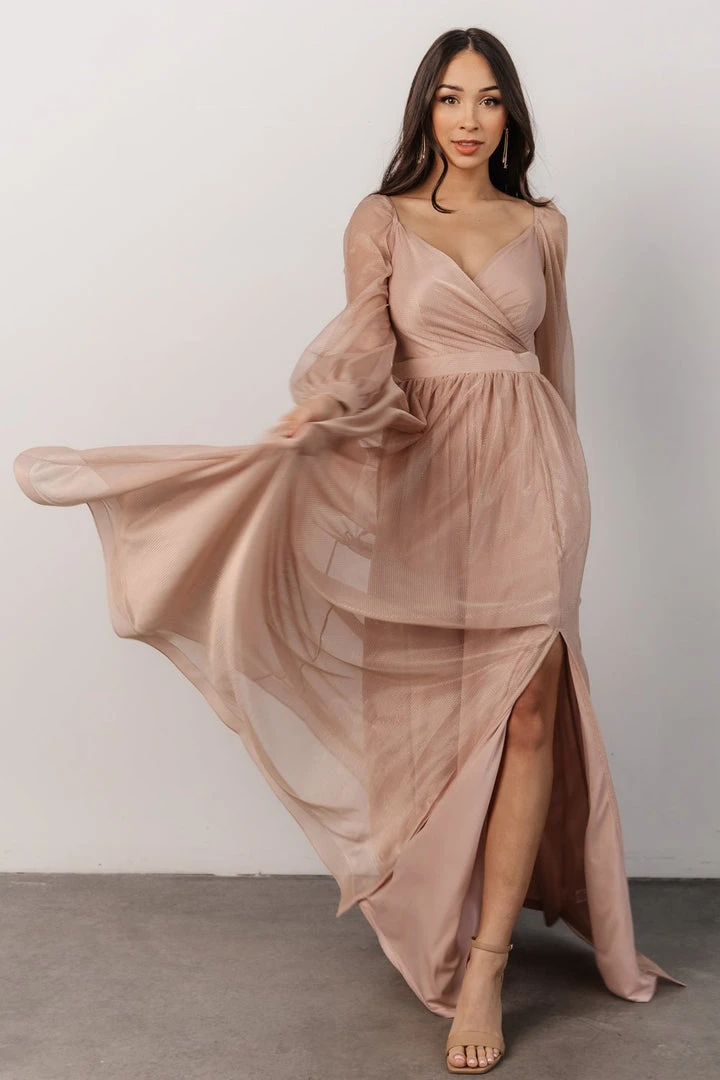 Soi Octavia Shimmer Gown | Blush 6 Soi Octavia Shimmer Gown | Blush