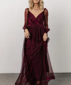 Soi Dresses Octavia Shimmer Gown | Mulberry