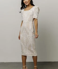 RR Dresses Odessa Sequin Midi Dress | White 14 RR Dresses Odessa Sequin Midi Dress | White