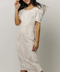 RR Dresses Odessa Sequin Midi Dress | White 16 RR Dresses Odessa Sequin Midi Dress | White