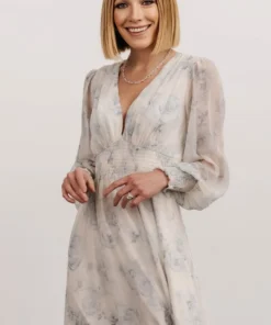 BB Custom Olivia Maxi Dress | Blue Floral