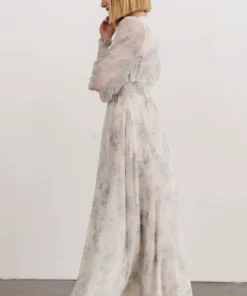 BB Custom Olivia Maxi Dress | Blue Floral