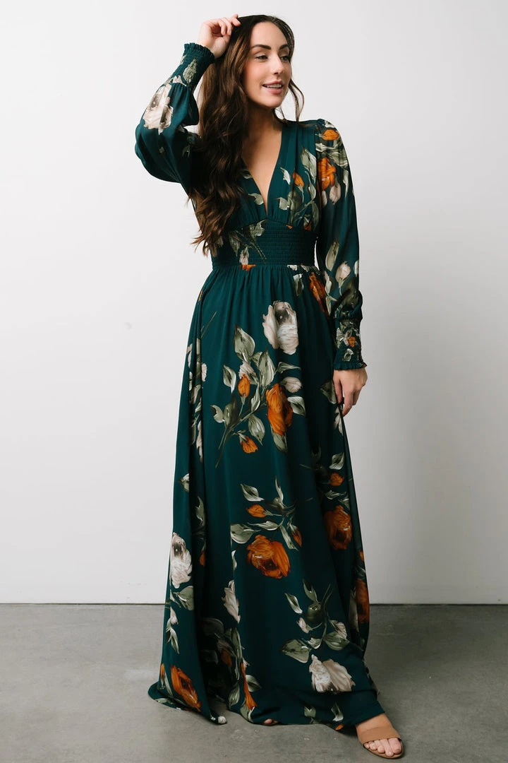 BB Custom Olivia Maxi Dress | Deep Topaz Floral 11 BB Custom Olivia Maxi Dress | Deep Topaz Floral