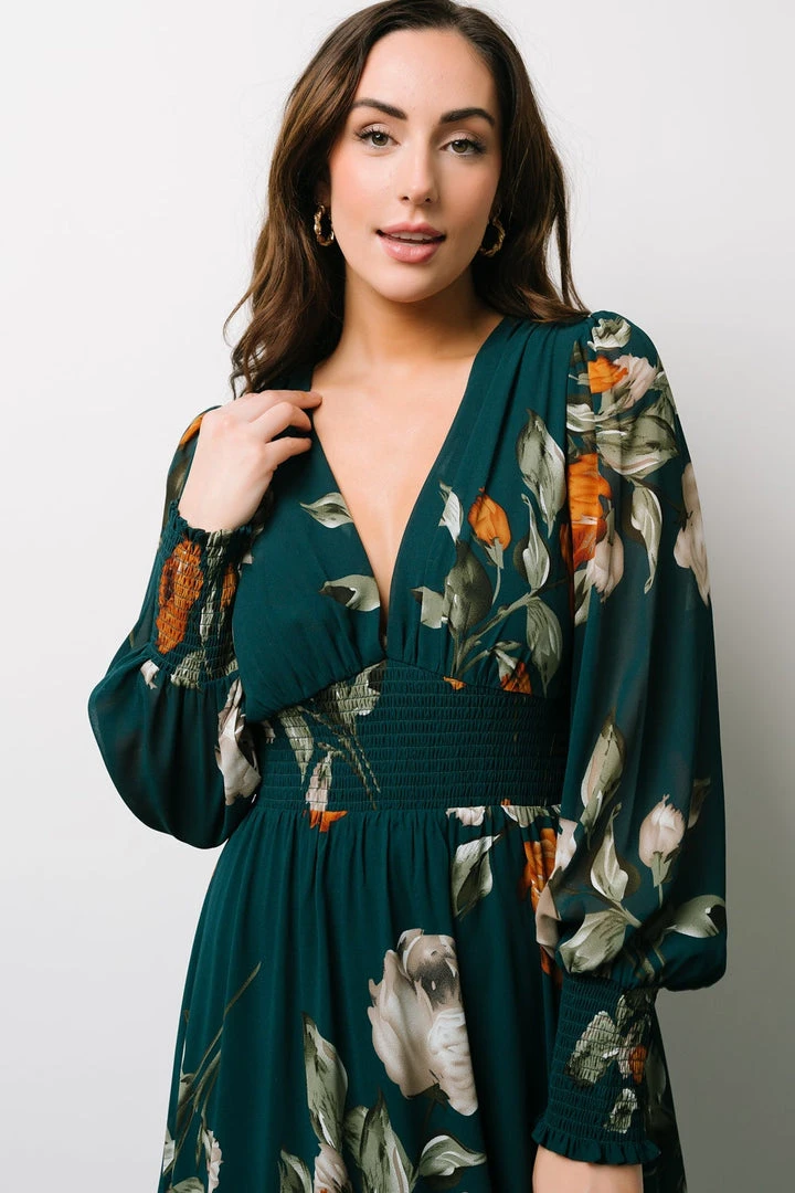 BB Custom Olivia Maxi Dress | Deep Topaz Floral 3 BB Custom Olivia Maxi Dress | Deep Topaz Floral