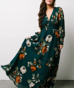 BB Custom Olivia Maxi Dress | Deep Topaz Floral