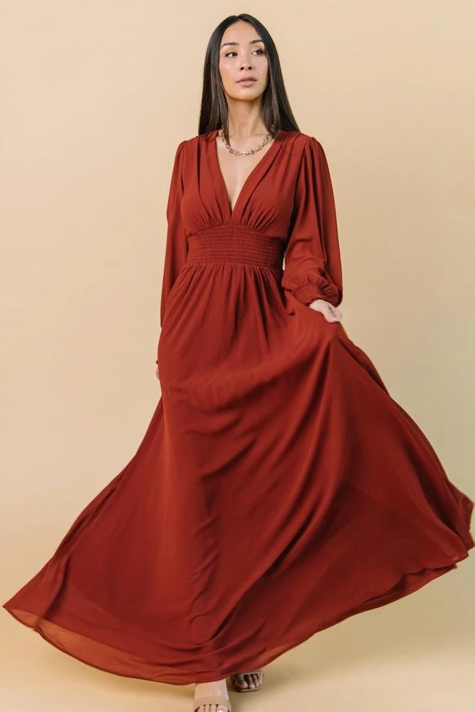 BB Custom Olivia Maxi Dress | Rust 2 BB Custom Olivia Maxi Dress | Rust