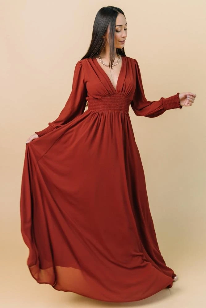 BB Custom Olivia Maxi Dress | Rust 11 BB Custom Olivia Maxi Dress | Rust