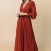 BB Custom Olivia Maxi Dress | Rust