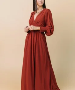 BB Custom Olivia Maxi Dress | Rust