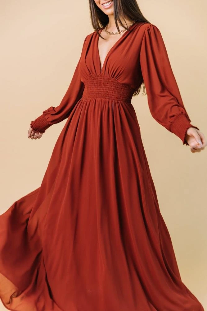 BB Custom Olivia Maxi Dress | Rust 10 BB Custom Olivia Maxi Dress | Rust