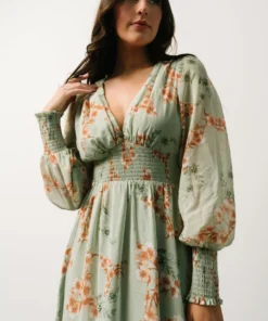 BB Custom Maxi Dresses Olivia Maxi Dress | Sage + Peach Floral