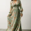 BB Custom Maxi Dresses Olivia Maxi Dress | Sage + Peach Floral