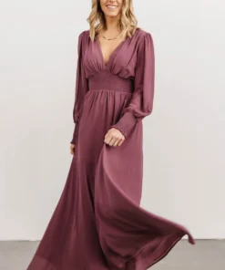 BB Custom Dresses Olivia Maxi Dress | Vintage Plum
