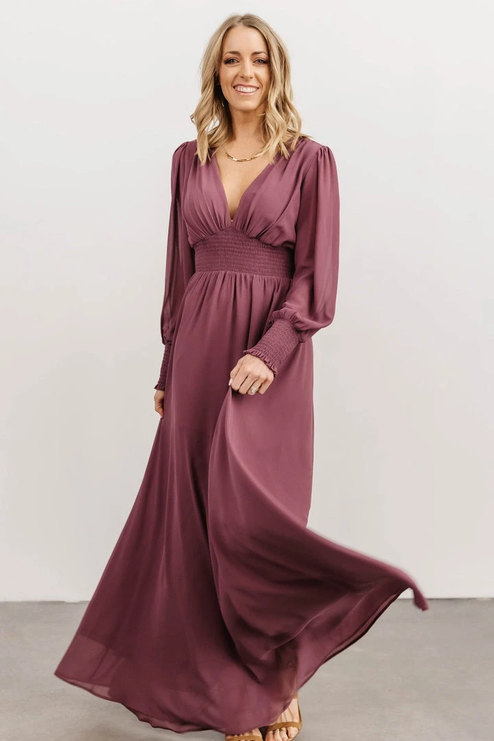 BB Custom Dresses Olivia Maxi Dress | Vintage Plum 2 BB Custom Dresses Olivia Maxi Dress | Vintage Plum