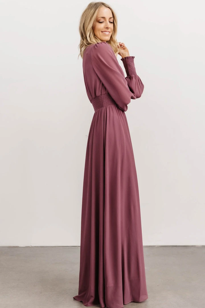 BB Custom Dresses Olivia Maxi Dress | Vintage Plum 5 BB Custom Dresses Olivia Maxi Dress | Vintage Plum