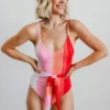 BJB Sherbet Striped One Piece Swimsuit