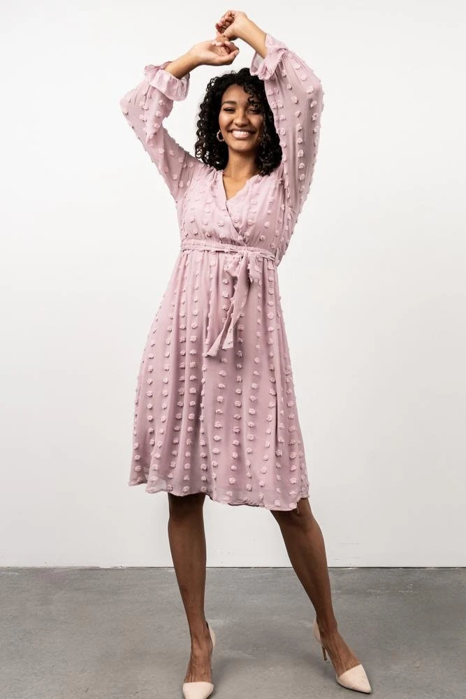 POL Paisley Dot Midi Dress | Blush 7 POL Paisley Dot Midi Dress | Blush