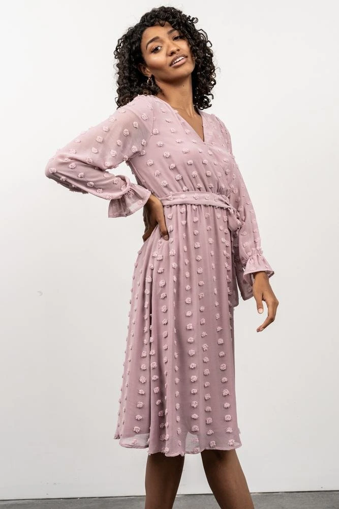 POL Paisley Dot Midi Dress | Blush 4 POL Paisley Dot Midi Dress | Blush