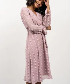 POL Paisley Dot Midi Dress | Blush 15 POL Paisley Dot Midi Dress | Blush