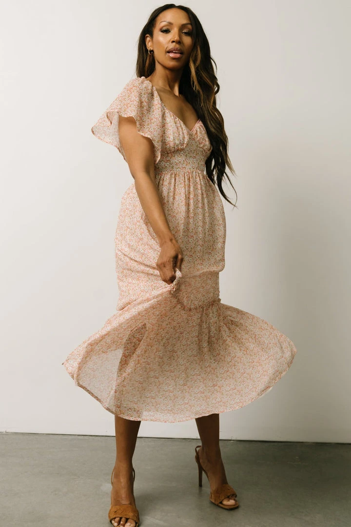 IL Patience Midi Dress | Pink + Off White Print Dresses 3 IL Patience Midi Dress | Pink + Off White Print Dresses
