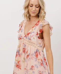 IL Patsy V-neck Midi Dress | Pink Floral