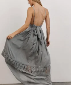 DD Pauletta Woven Maxi Dress | Dusty Blue Dresses