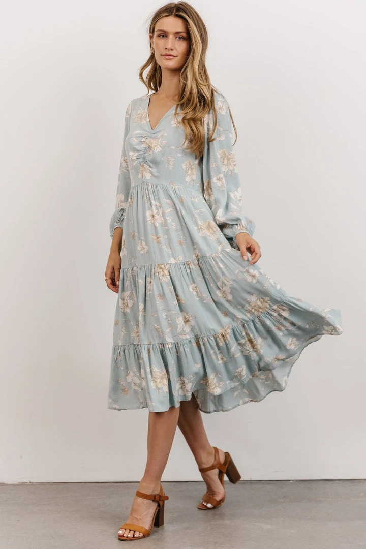 LUM Payton Midi Dress | Robin Blue Floral 1 LUM Payton Midi Dress | Robin Blue Floral