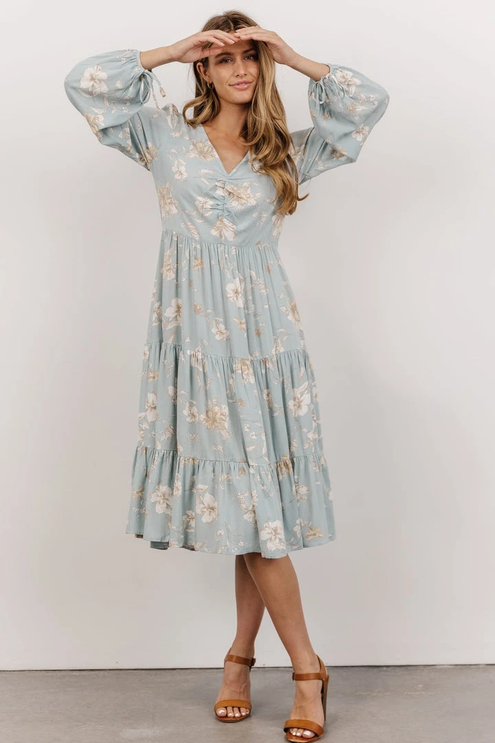 LUM Payton Midi Dress | Robin Blue Floral 2 LUM Payton Midi Dress | Robin Blue Floral