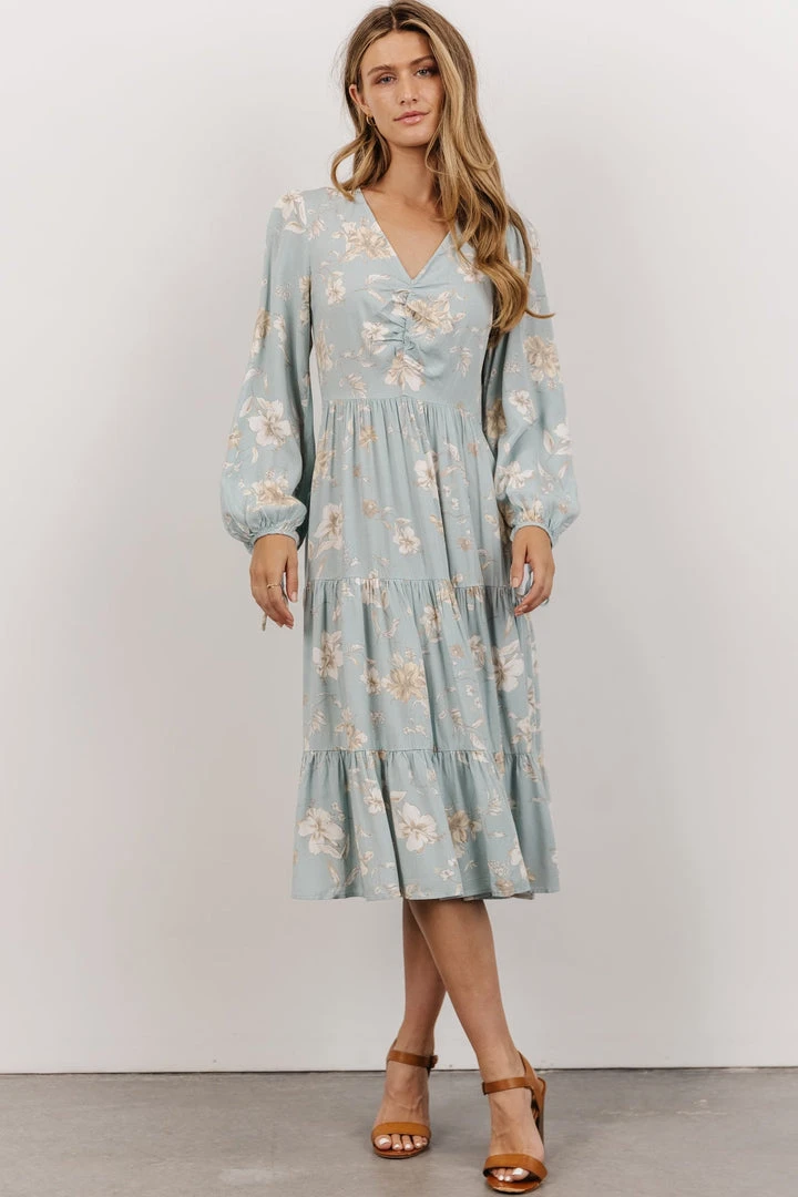 LUM Payton Midi Dress | Robin Blue Floral 4 LUM Payton Midi Dress | Robin Blue Floral