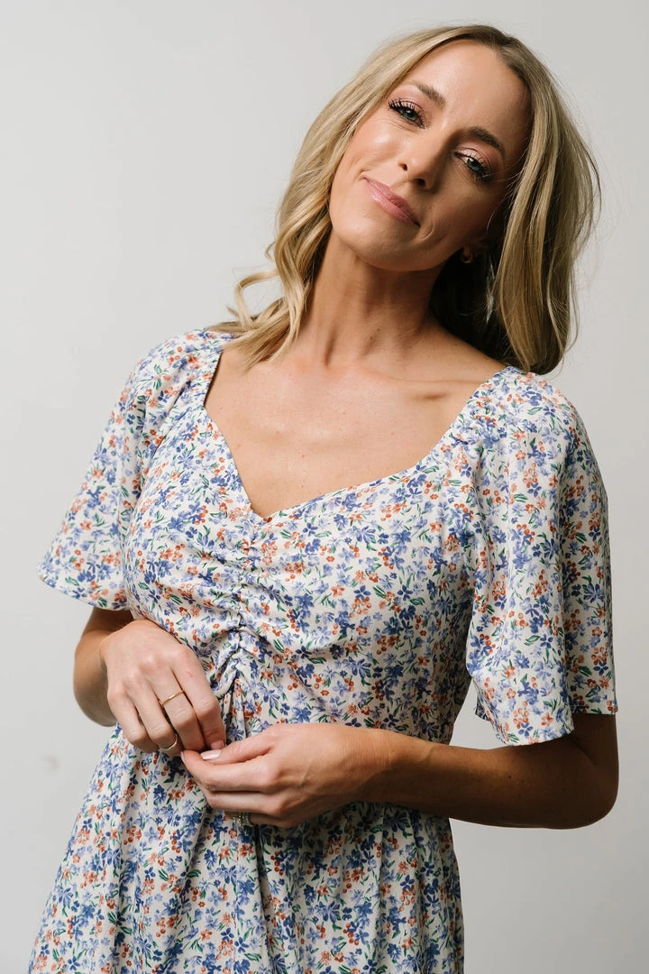 HAY Petunia Mini Dress | Blue Floral Dresses 2 HAY Petunia Mini Dress | Blue Floral Dresses