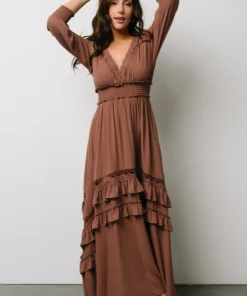 BB Custom Pippa Ruffle Maxi Dress | Deep Mauve Dresses 14 BB Custom Pippa Ruffle Maxi Dress | Deep Mauve Dresses