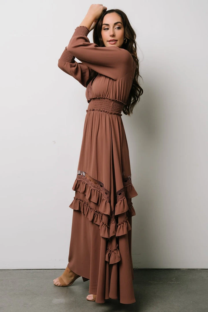 BB Custom Pippa Ruffle Maxi Dress | Deep Mauve Dresses 9 BB Custom Pippa Ruffle Maxi Dress | Deep Mauve Dresses