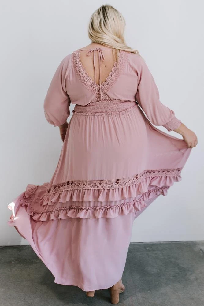 BB Custom Dresses Pippa Ruffle Maxi Dress | Vintage Rose 3 BB Custom Dresses Pippa Ruffle Maxi Dress | Vintage Rose