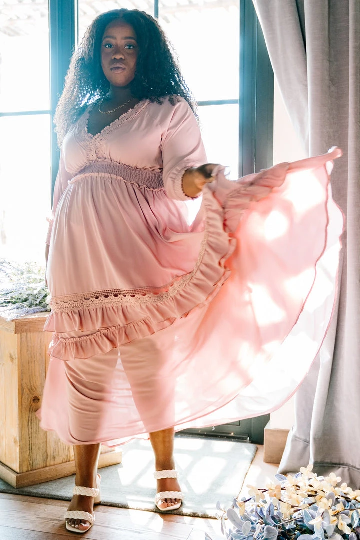 BB Custom Dresses Pippa Ruffle Maxi Dress | Vintage Rose 11 BB Custom Dresses Pippa Ruffle Maxi Dress | Vintage Rose