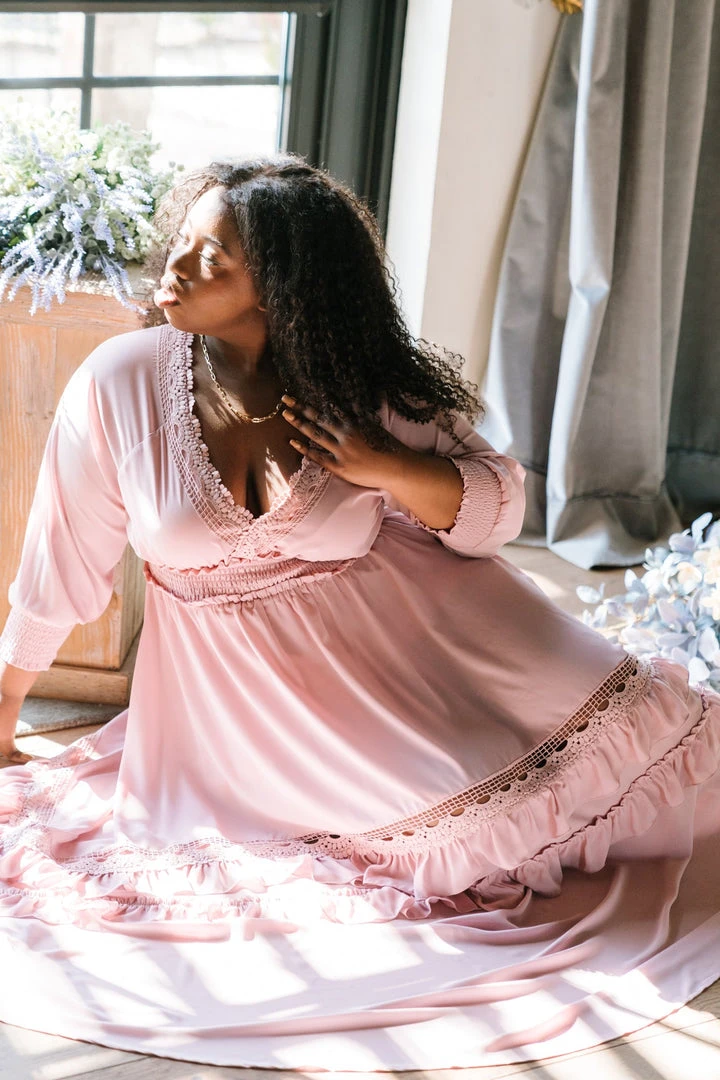 BB Custom Dresses Pippa Ruffle Maxi Dress | Vintage Rose 12 BB Custom Dresses Pippa Ruffle Maxi Dress | Vintage Rose