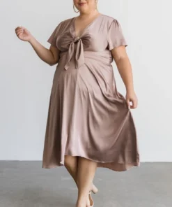 JH Poppy Satin Midi Dress | Autumn Orchid