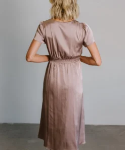 JH Poppy Satin Midi Dress | Autumn Orchid