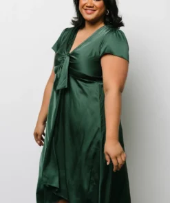 JH Poppy Satin Midi Dress | Green
