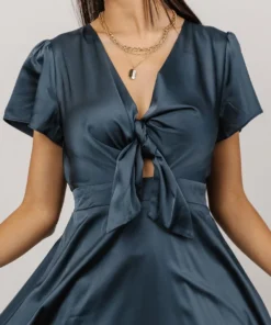 JH Dresses Poppy Satin Midi Dress | Midnight Blue 13 JH Dresses Poppy Satin Midi Dress | Midnight Blue