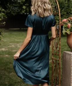 JH Dresses Poppy Satin Midi Dress | Midnight Blue 11 JH Dresses Poppy Satin Midi Dress | Midnight Blue