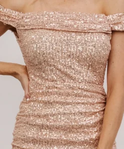 RR Portland Sequin Dress | Rose Gold