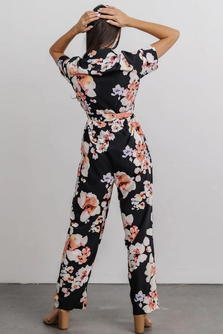 BS Posy Jumpsuit | Black + Pink Floral Vacation 6 BS Posy Jumpsuit | Black + Pink Floral Vacation