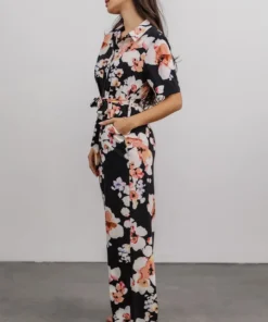 BS Posy Jumpsuit | Black + Pink Floral Vacation 11 BS Posy Jumpsuit | Black + Pink Floral Vacation