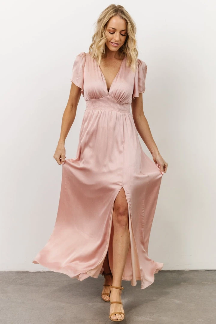 RR Prague Satin Maxi Dress | Blush 4 RR Prague Satin Maxi Dress | Blush