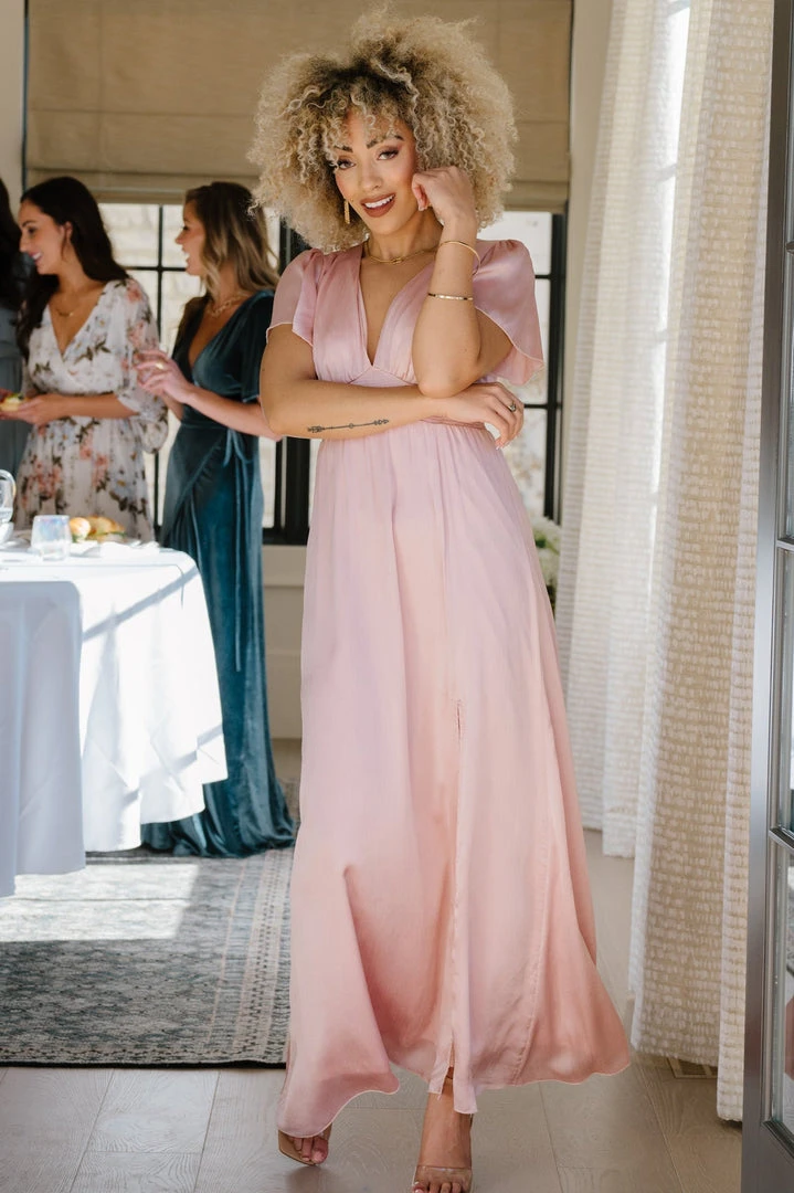 RR Prague Satin Maxi Dress | Blush 6 RR Prague Satin Maxi Dress | Blush