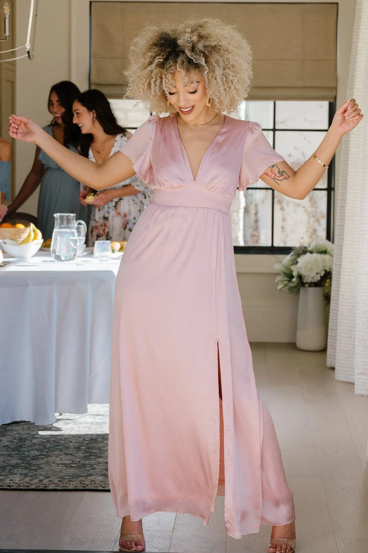 RR Prague Satin Maxi Dress | Blush 2 RR Prague Satin Maxi Dress | Blush
