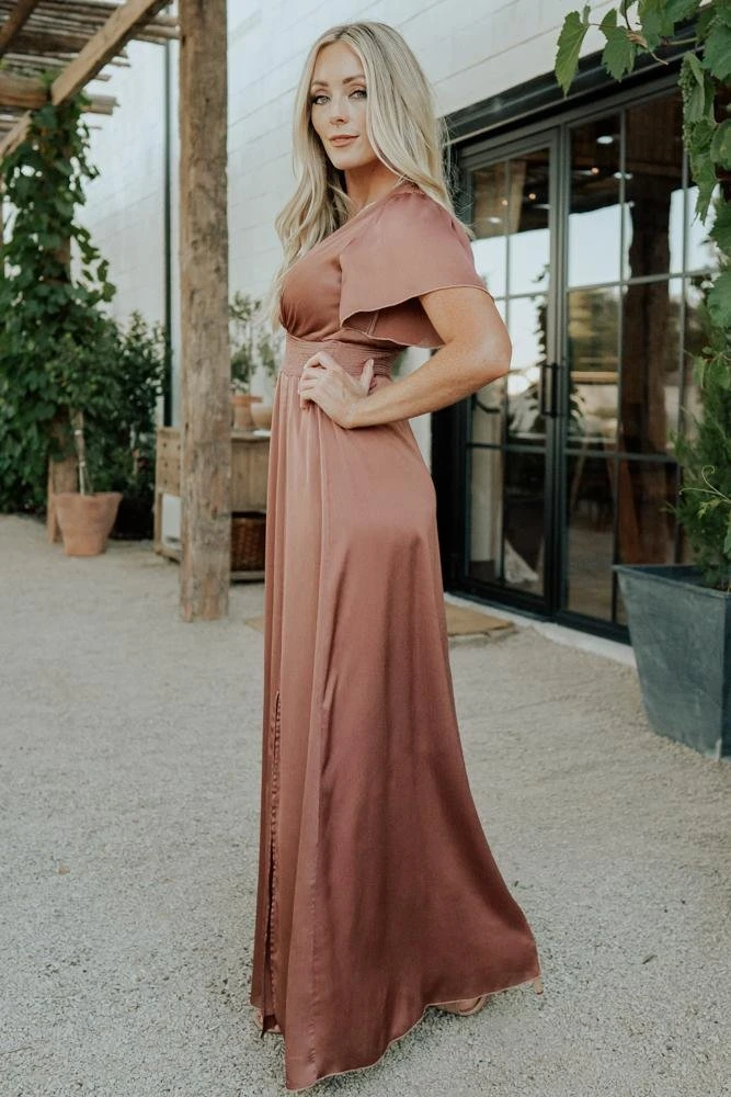 RR Prague Satin Maxi Dress | Rosy Brown Dresses 4 RR Prague Satin Maxi Dress | Rosy Brown Dresses