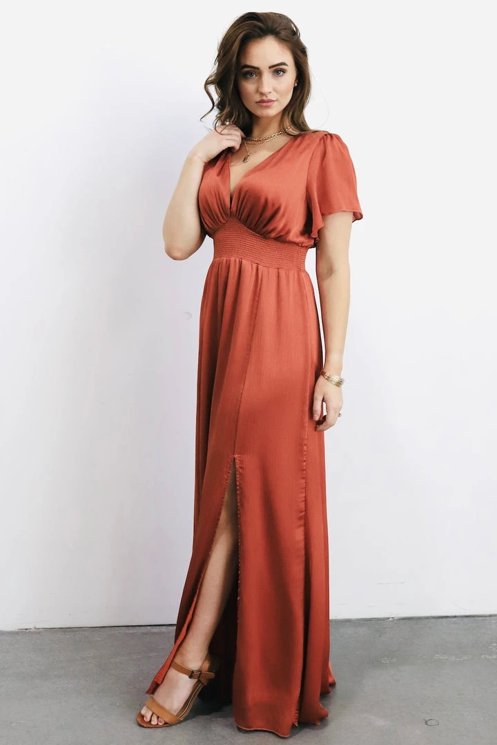 RR Prague Satin Maxi Dress | Rust Dresses 4 RR Prague Satin Maxi Dress | Rust Dresses